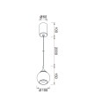 DROP * COLGANTE LED 7W 3000K 36° NEGRO PERLA